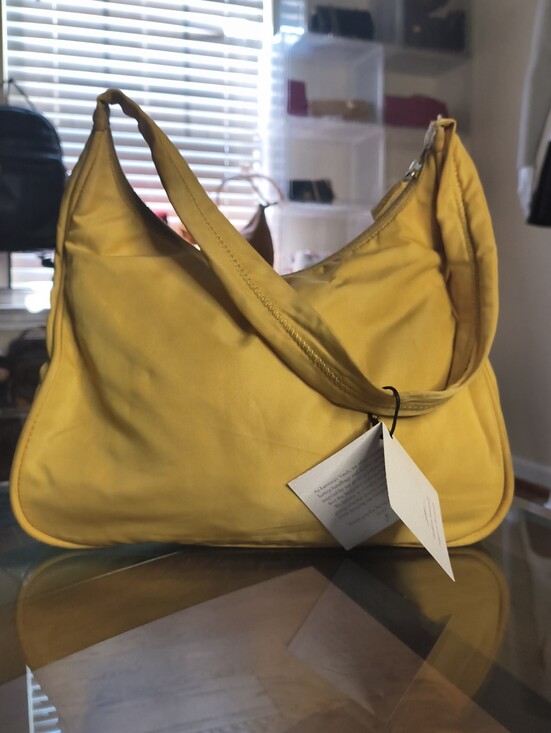 Prada Handbags - Vintage Prada Rare Yellow Tessuto Nylon Hobo Shoulder Bag | Made in Italy | Y2K